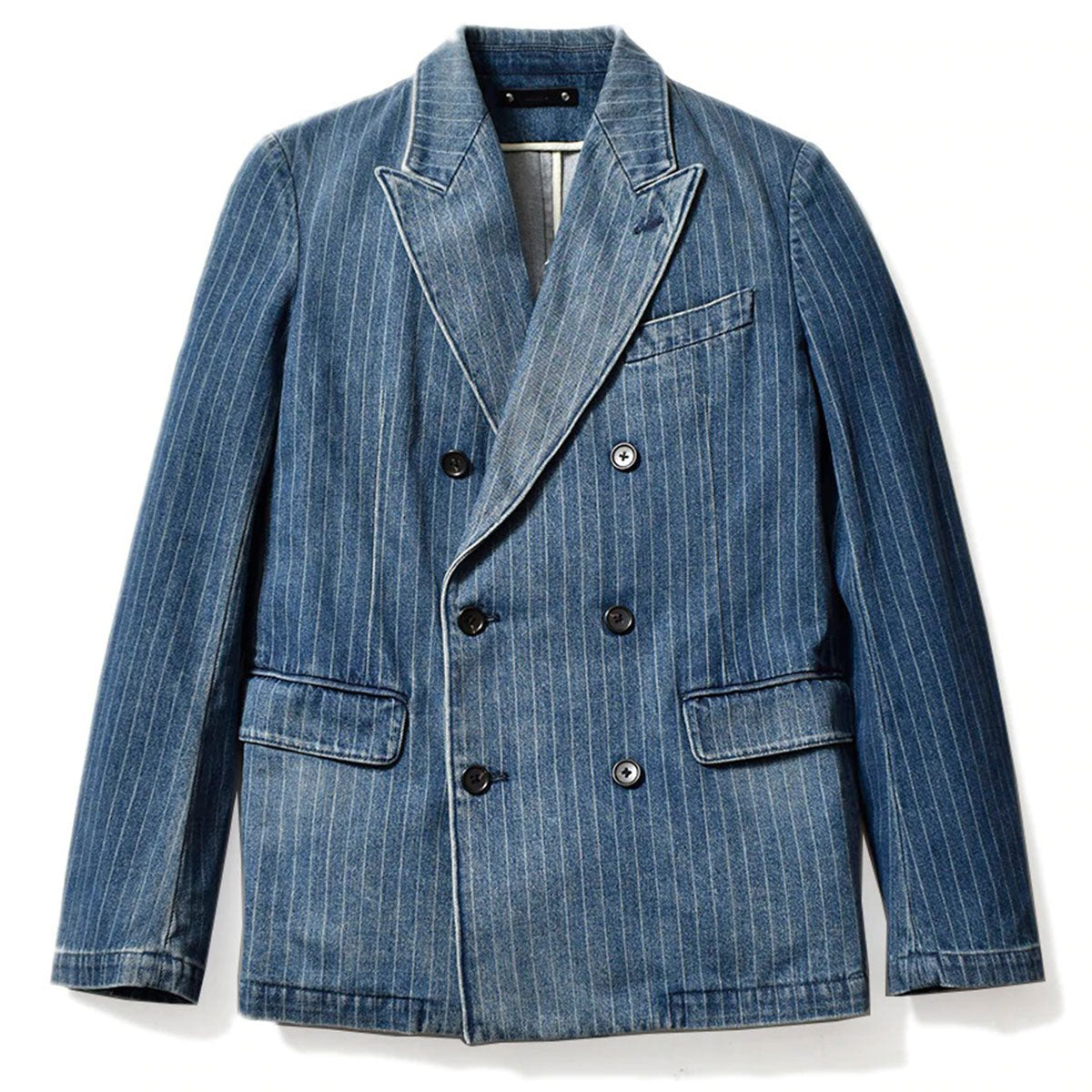 Discharge Chalk Stripe Denim D/B JKT Why are you here?