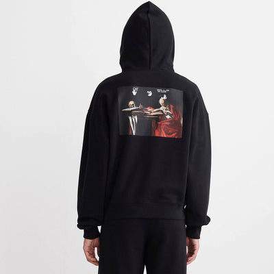 CARAVAG PAINT OVER HOODIE - Why are you here?
