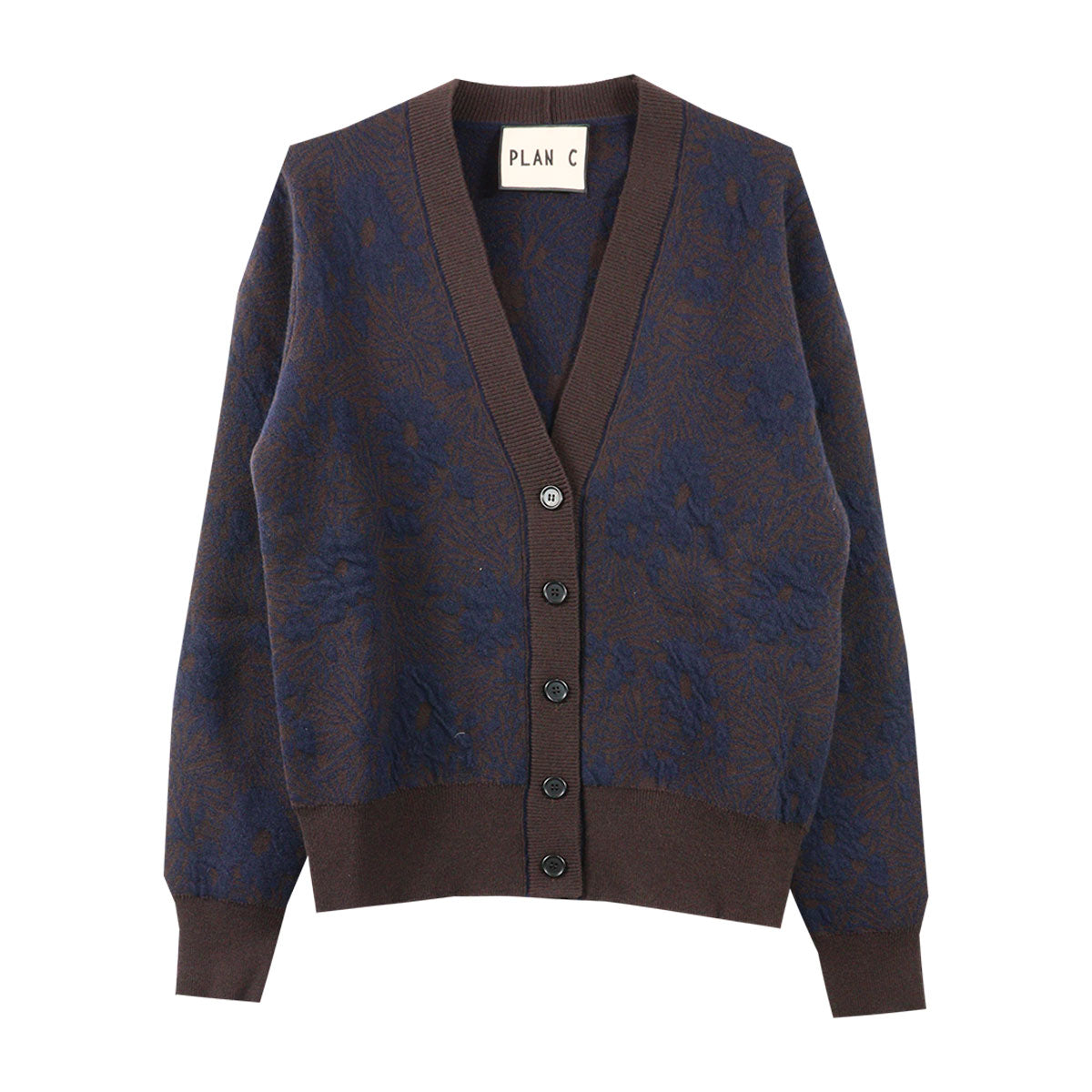L/S FLOWER JAQUARD CARDIGAN - Why are you here?