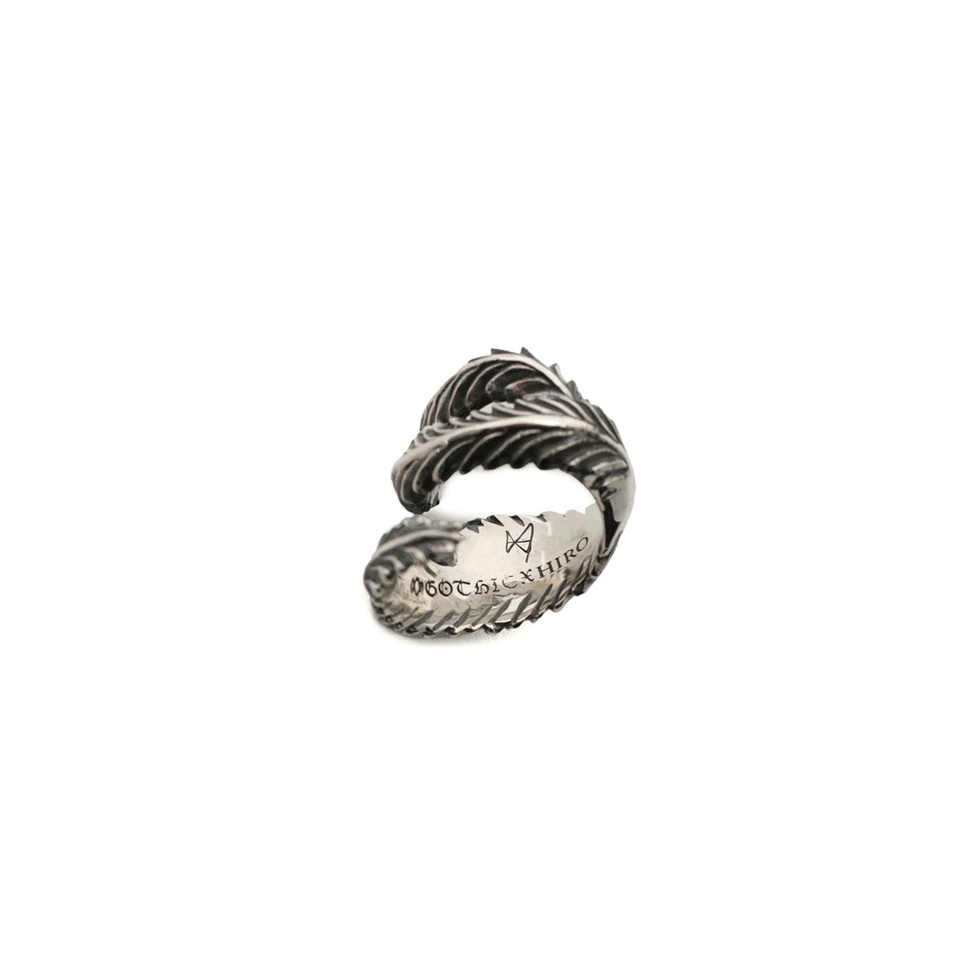 SILVER 950 FEATHER RING - Why are you here?