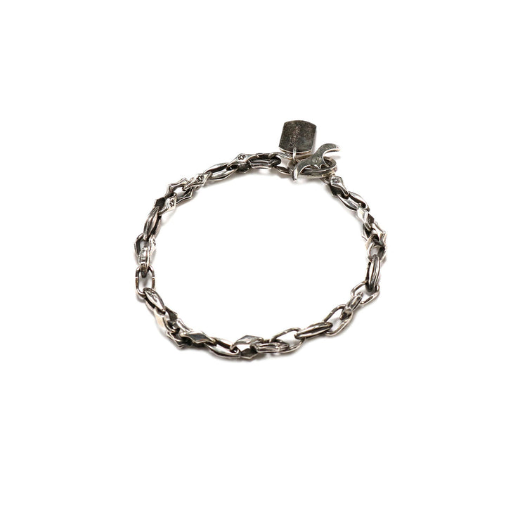 SILVER 950 GOTHIC CHAIN BRACELET - Why are you here?