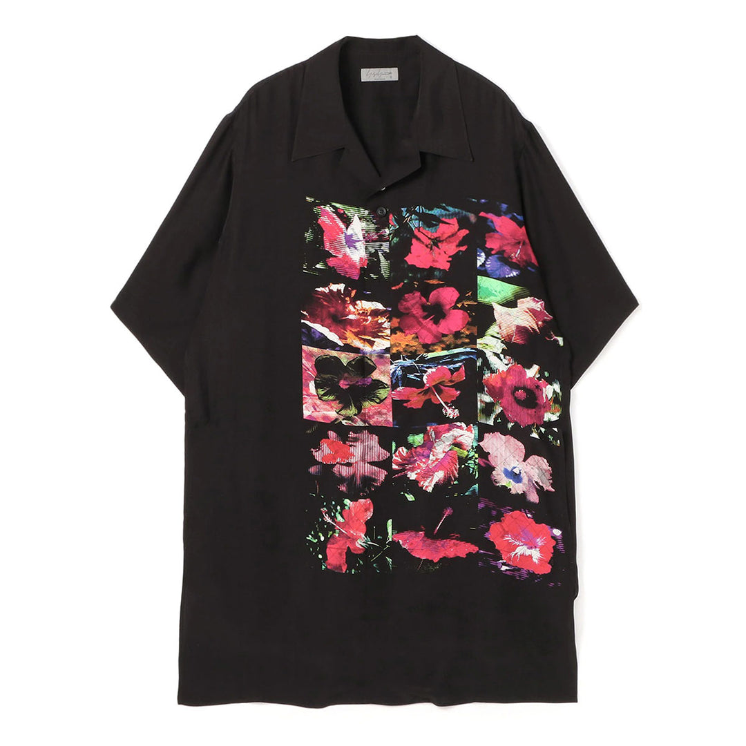 SILK SATIN FLOWER PLUSH POCKET BLOUSE - Why are you here?