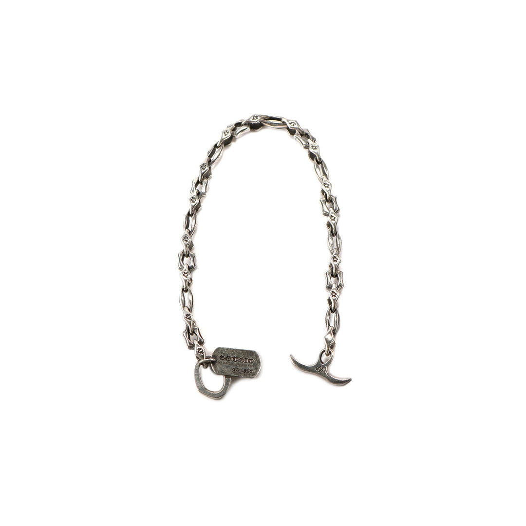 SILVER 950 GOTHIC CHAIN BRACELET - Why are you here?