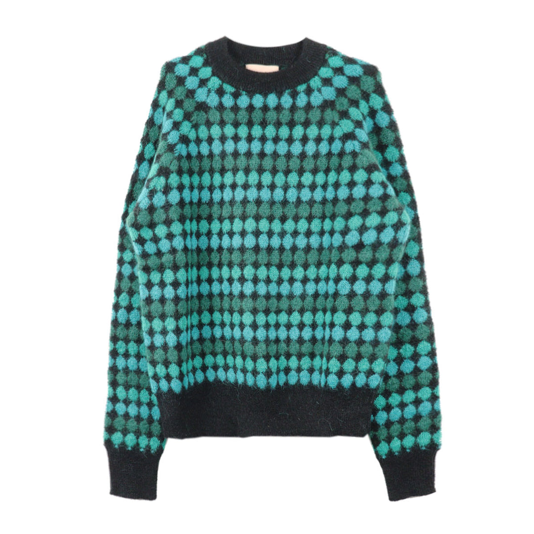L/S JAQUARD CREW NECK KNIT - Why are you here?