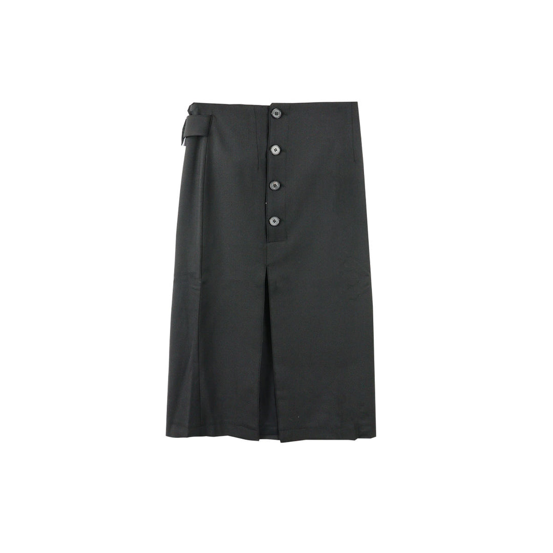BUTTON DETAILED MIDI SKIRT - Why are you here?