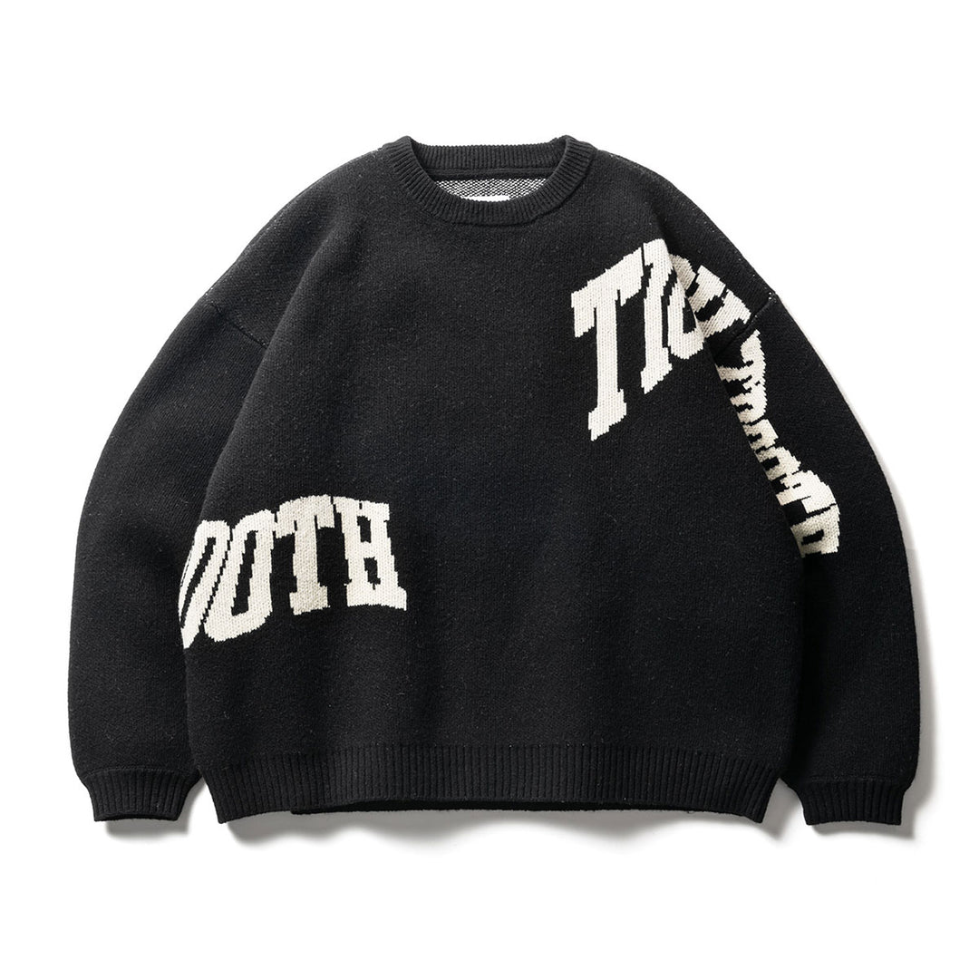 ACID LOGO KNIT SWEATER - Why are you here?