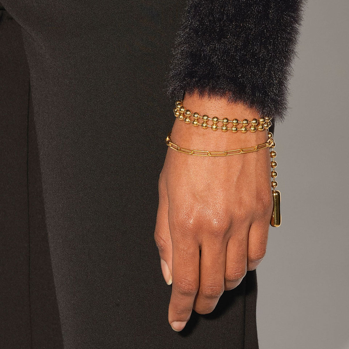 TRIPLE BALL CHAIN BRACELET - Why are you here?