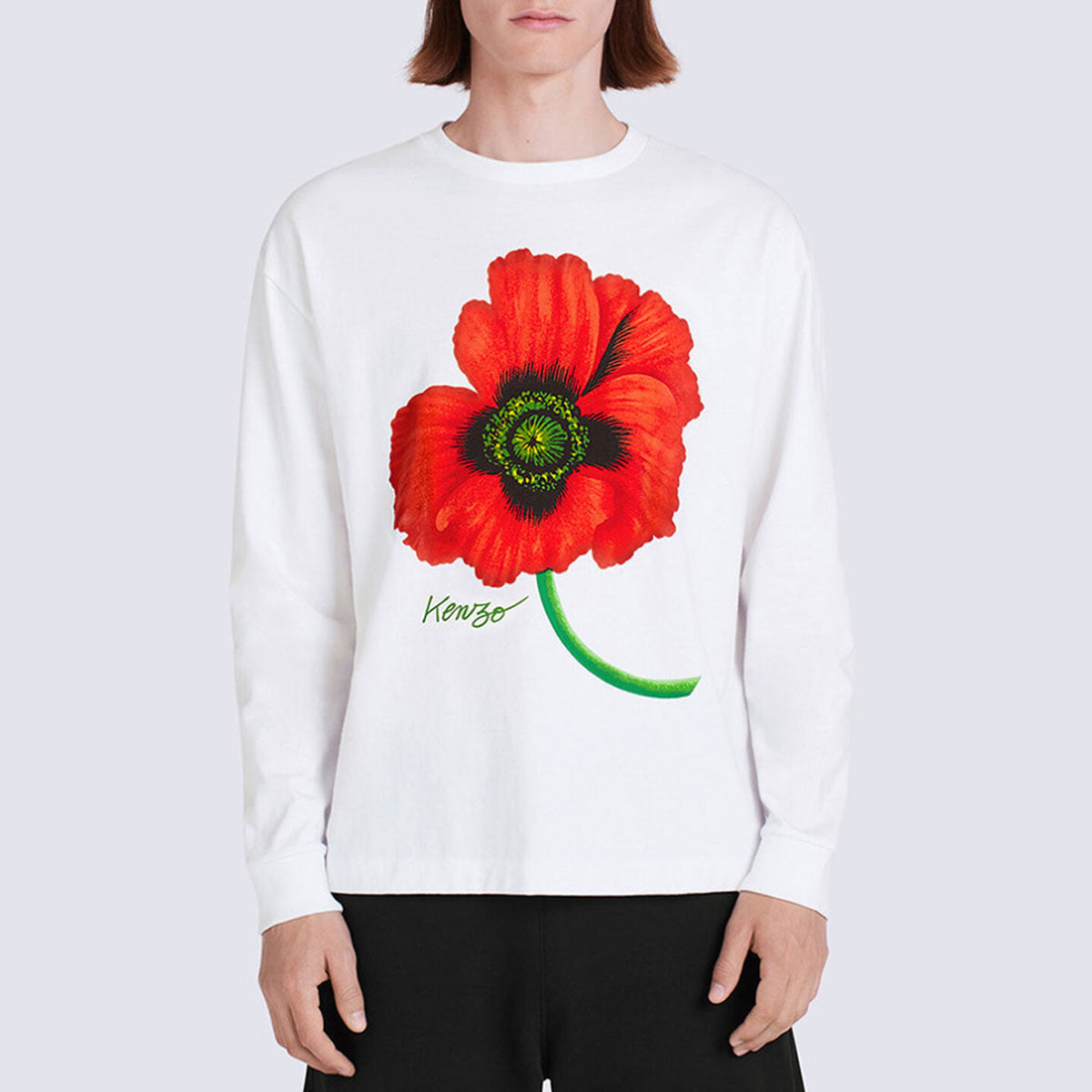 KENZO POPPY' ロングスリーブ Tシャツ Why are you here?
