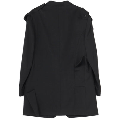 W/GABARDINE SQUARE TAB JACKET - Why are you here?
